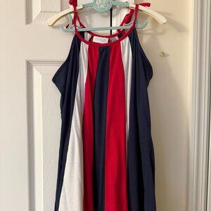 The Children's Place Girl Americana Colorblock Dress L 10-12 - Preloved